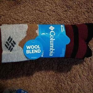 New 4 Pairs Columbia Crew MI-CHAUSSETTES of Mens Dress Socks Wool Blend 6-12